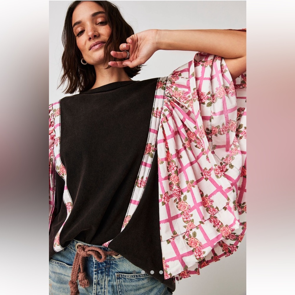 Floral Kimono Sleeve Top